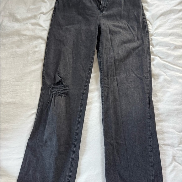 Garage Black Distressed Flare Jeans - Picture 1 of 3